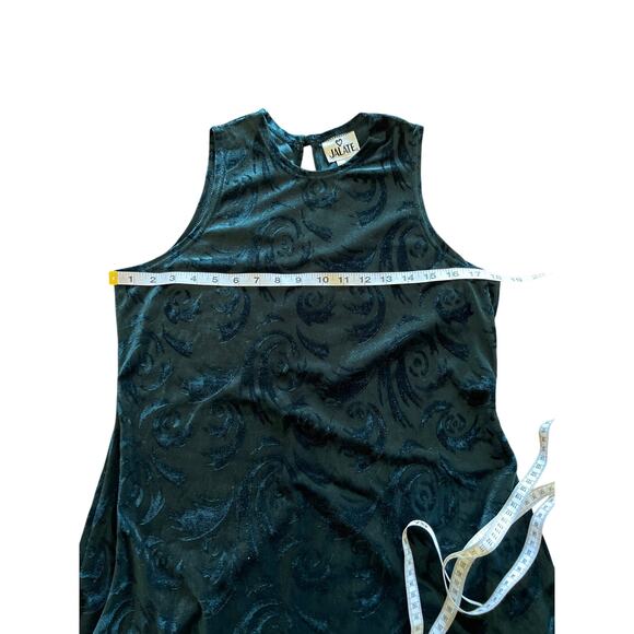 Jalate Vintage 90’s Hunter Green Stretch Velour Dress Size M - Picture 6 of 9